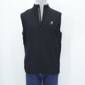 Levelwear Winged Foot Golf Club Firstlite Performance Vest Mens M Black Full Zip